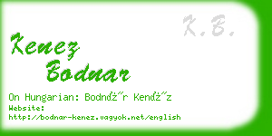 kenez bodnar business card